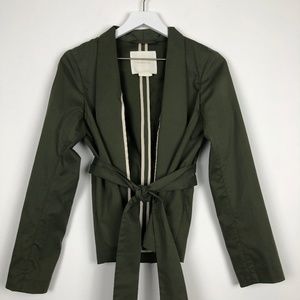 M. Martin Open Front Tie Belted Jacket